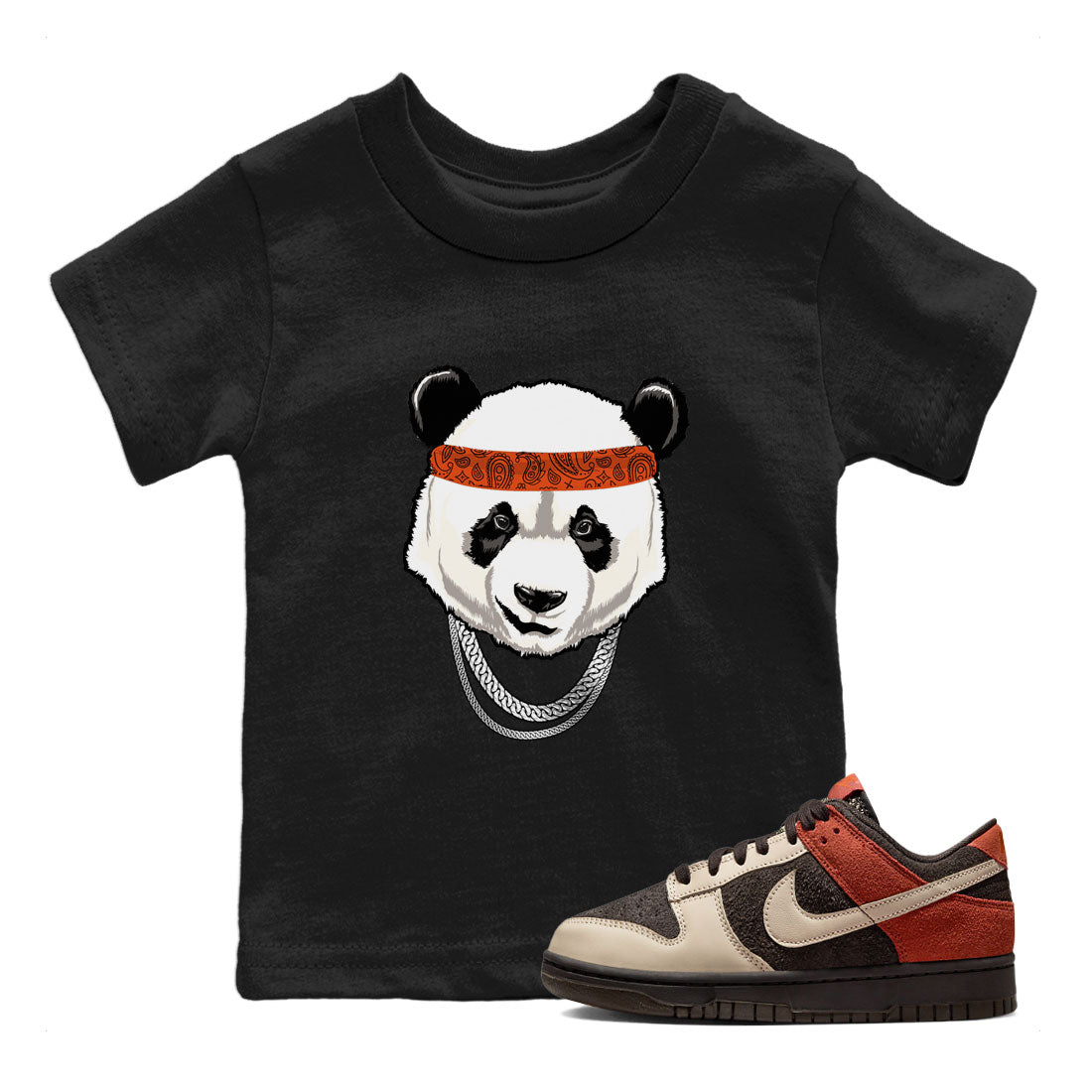 Nike Dunk Low Red Panda shirt to match jordans Gangster Panda sneaker tees Dunk Red Panda SNRT Sneaker Release Tees Baby Toddler Black 1 T-Shirt