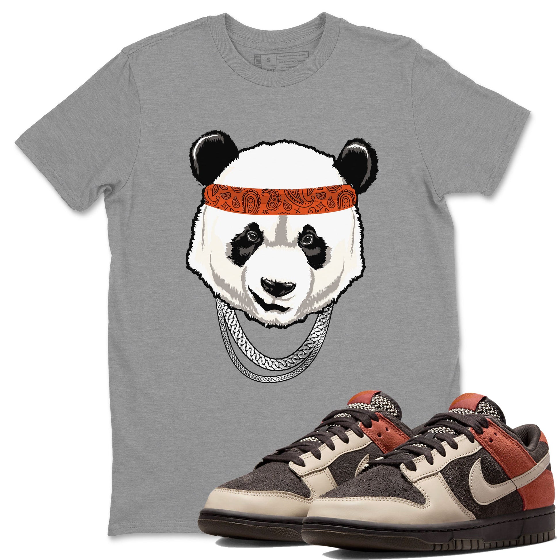Nike Dunk Low Red Panda shirt to match jordans Gangster Panda sneaker tees Dunk Red Panda SNRT Sneaker Release Tees Unisex Heather Grey 1 T-Shirt