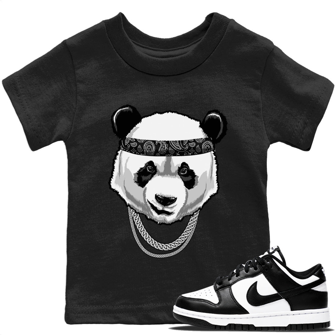 Dunk Panda Sneaker Match Tees Gangster Panda Sneaker Tees Dunk Panda Sneaker Release Tees Kids Shirts