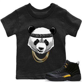 Jordan 12 Black Taxi Sneaker Match Tees Gangster Panda Sneaker Tees Jordan 12 Black Taxi Sneaker Release Tees Kids Shirts