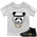 Jordan 12 Black Taxi Sneaker Match Tees Gangster Panda Sneaker Tees Jordan 12 Black Taxi Sneaker Release Tees Kids Shirts