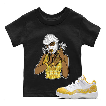 Jordan 11 Yellow Python Sneaker Match Tees Gangster Women Sneaker Tees Jordan 11 Yellow Python Sneaker Release Tees Kids Shirts