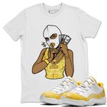 Jordan 11 Yellow Python Sneaker Match Tees Gangster Women Sneaker Tees Jordan 11 Yellow Python Sneaker Release Tees Unisex Shirts