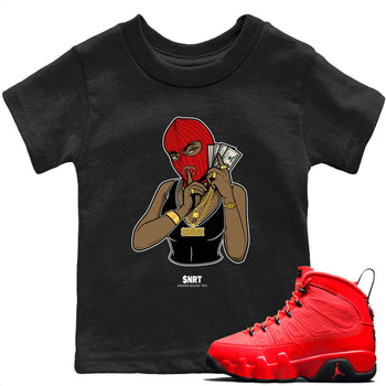 Jordan 9 Chile Red Sneaker Match Tees Gangster Women Sneaker Tees Jordan 9 Chile Red Sneaker Release Tees Kids Shirts
