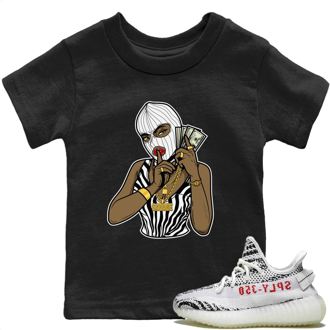 Yeezy 350 Zebra Sneaker Match Tees Gangster Women Sneaker Tees Yeezy 350 Zebra Sneaker Release Tees Kids Shirts