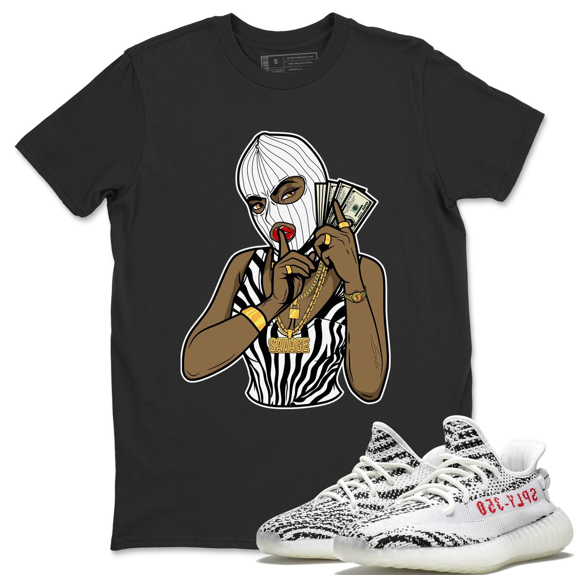 Yeezy 350 Zebra Sneaker Match Tees Gangster Women Sneaker Tees Yeezy 350 Zebra Sneaker Release Tees Unisex Shirts