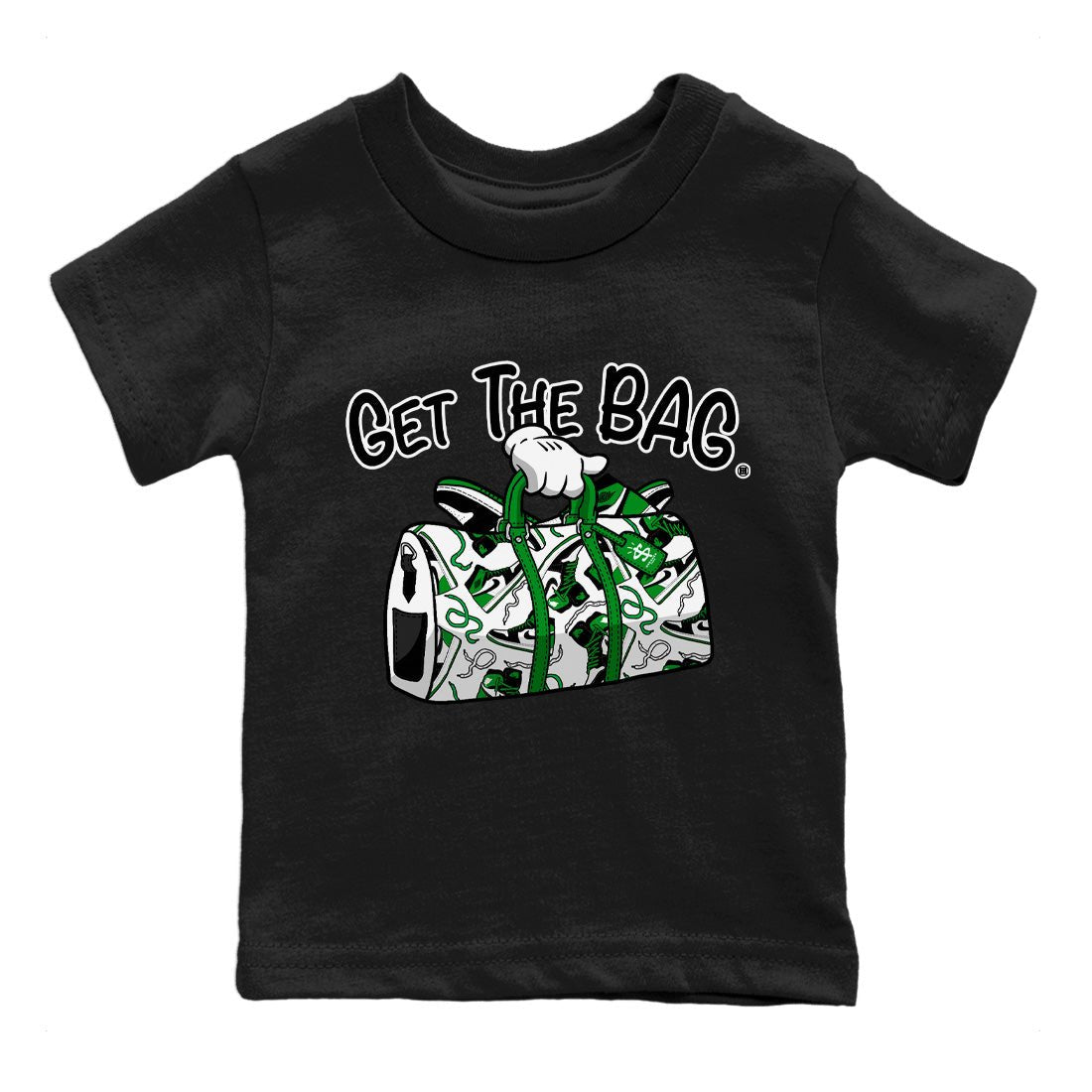 Get The Bag Kids Tops - Air Jordan 1 Celtics - SNRT Sneaker Tee