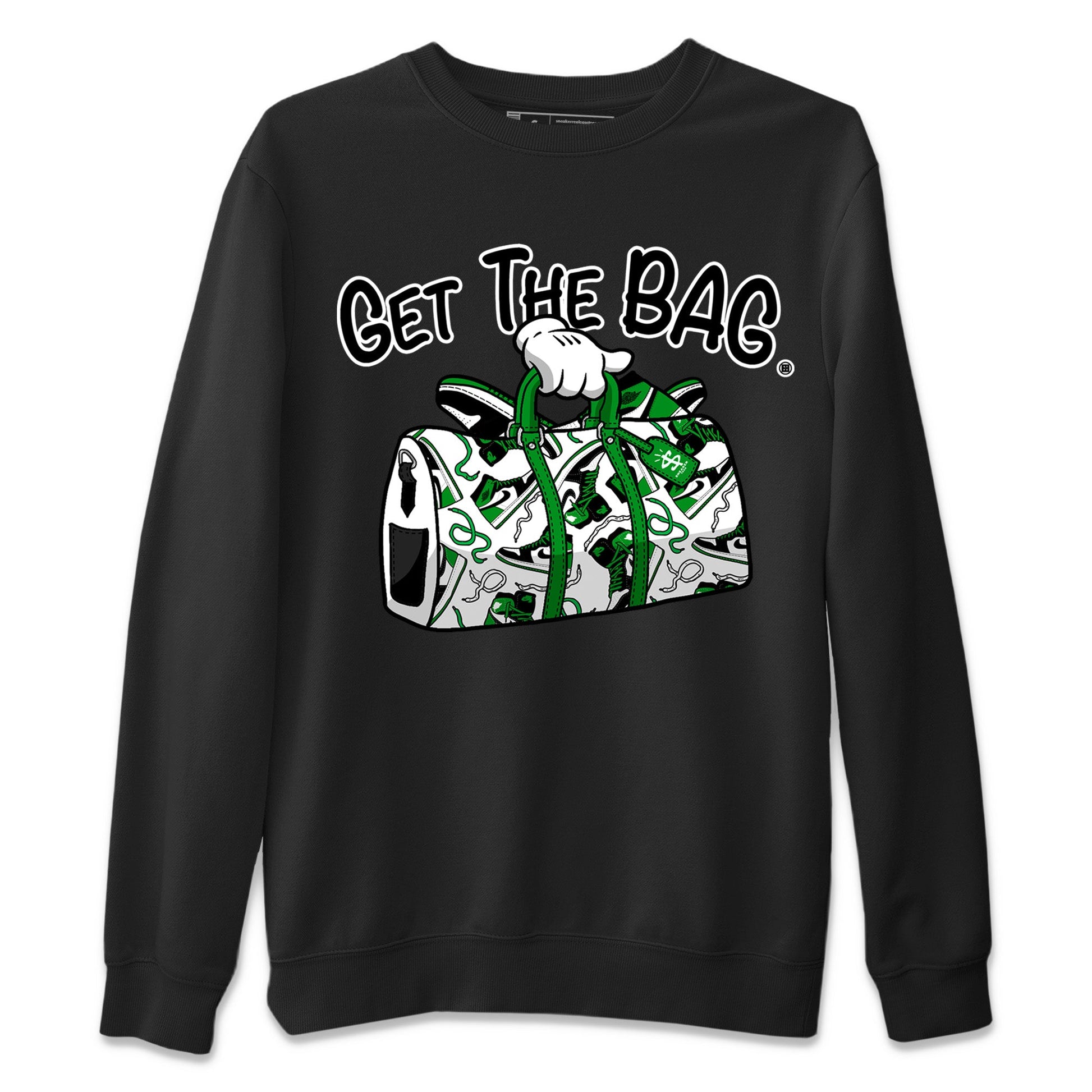 Air Jordan 1 Celtics Sneaker Match Tees Get The Bag Sneaker Tees Air Jordan 1 Retro Celtics Sneaker Release Tees Unisex Shirts Black 2