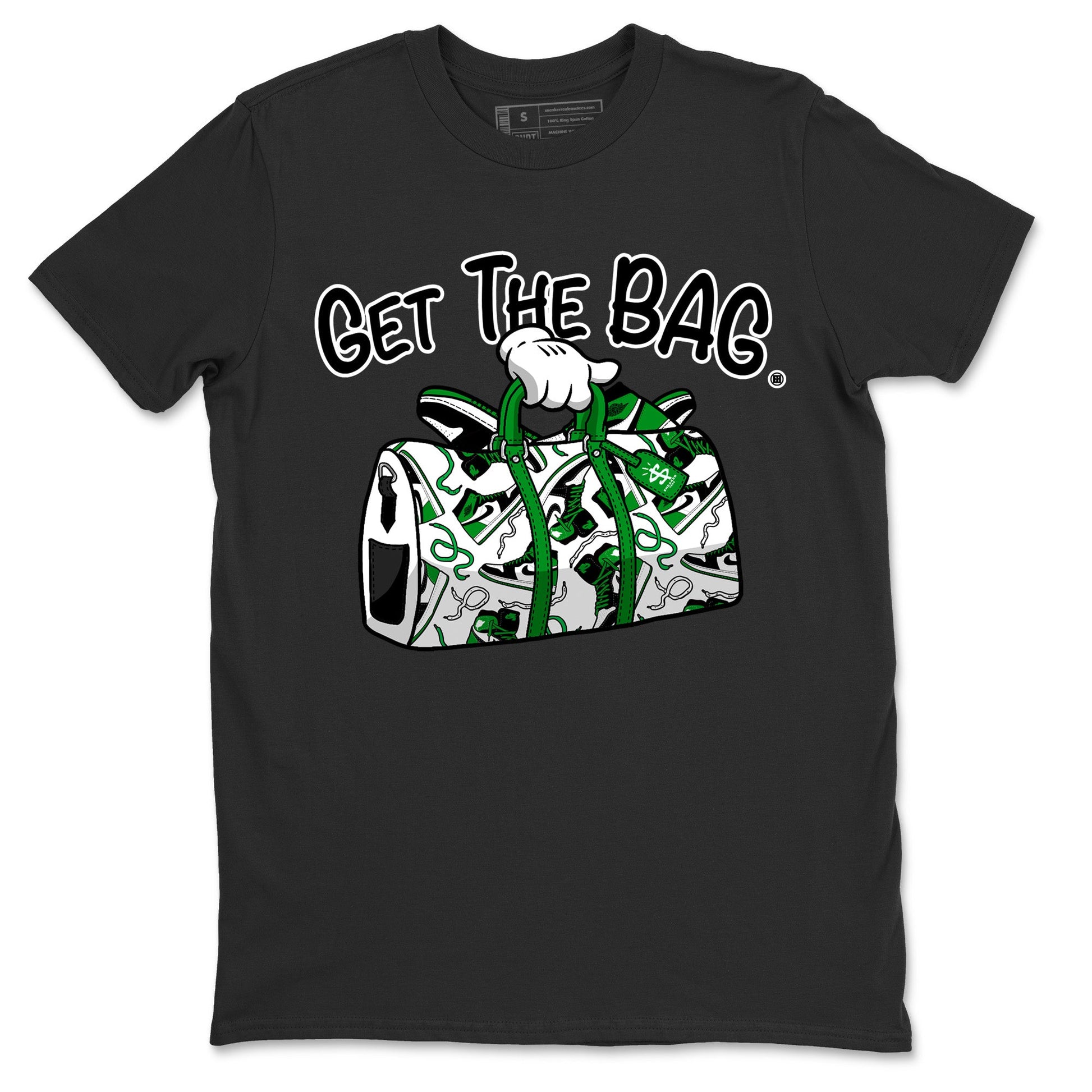 Air Jordan 1 Celtics Sneaker Match Tees Get The Bag Sneaker Tees Air Jordan 1 Retro Celtics Sneaker Release Tees Unisex Shirts Black 2