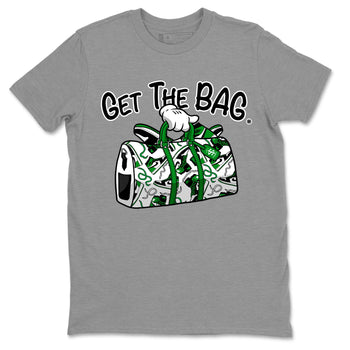 Air Jordan 1 Celtics Sneaker Match Tees Get The Bag Sneaker Tees Air Jordan 1 Retro Celtics Sneaker Release Tees Unisex Shirts Heather Grey 2