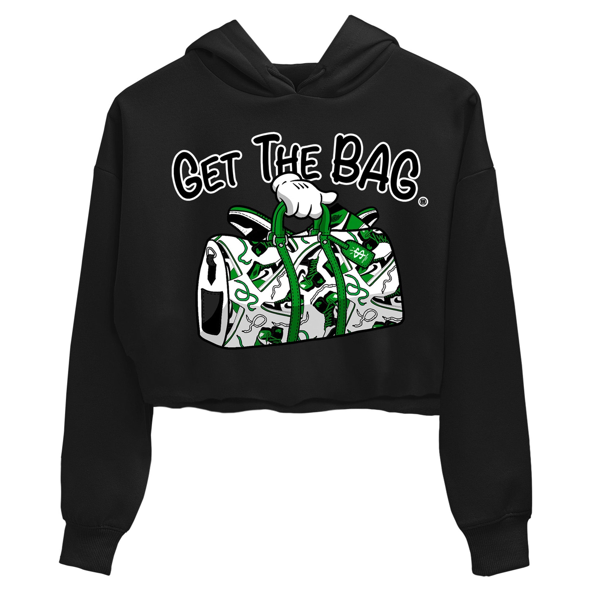 Air Jordan 1 Celtics Sneaker Match Tees Get The Bag Sneaker Tees Air Jordan 1 Retro Celtics Sneaker Release Tees Women's Shirts Black 2