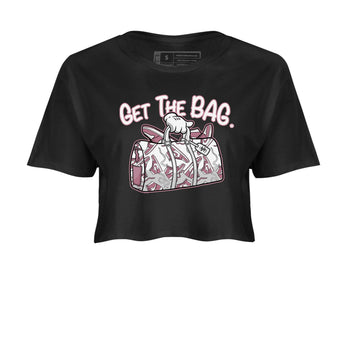Air Jordan 1 Mauve shirt to match jordans Get The Bag sneaker tees AJ1 High OG Mauve SNRT Sneaker Release Tees Crew Neck T-ShirtBlack 2 Crop T-Shirt