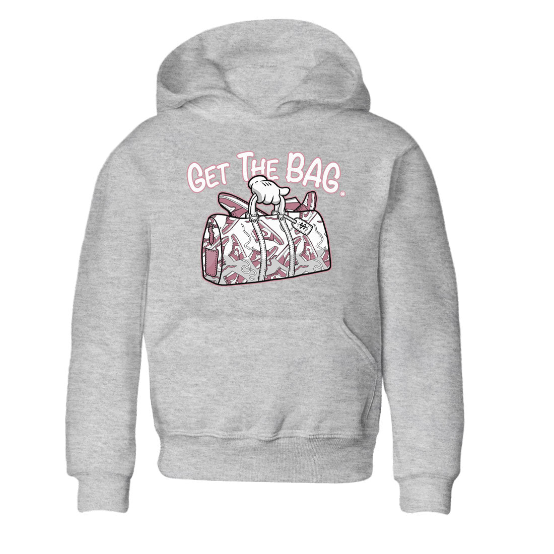 Air Jordan 1 Mauve shirt to match jordans Get The Bag sneaker tees AJ1 High OG Mauve SNRT Sneaker Release Tees Crew Neck T-ShirtBaby Toddler Heather Grey 2 T-Shirt
