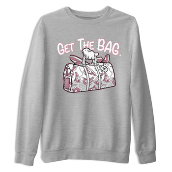 Air Jordan 1 Mauve shirt to match jordans Get The Bag sneaker tees AJ1 High OG Mauve SNRT Sneaker Release Tees Crew Neck T-ShirtUnisex Heather Grey 2 T-Shirt