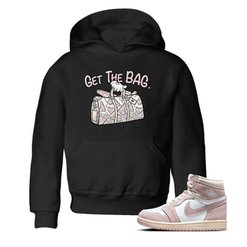 Air Jordan 1 Washed Pink Sneaker Match Tees Get The Bag Sneaker Tees Air Jordan 1 High OG WMNS Washed Pink Tees Kids Shirts Black 1
