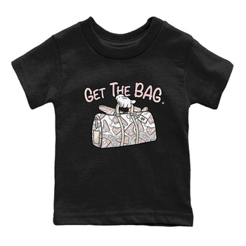 Air Jordan 1 Washed Pink Sneaker Match Tees Get The Bag Sneaker Tees Air Jordan 1 High OG WMNS Washed Pink Tees Kids Shirts Black 2