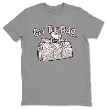 Air Jordan 1 Washed Pink Sneaker Match Tees Get The Bag Sneaker Tees Air Jordan 1 High OG WMNS Washed Pink Tees Unisex Shirts Heather Grey 2