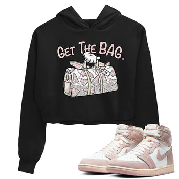 Air Jordan 1 Washed Pink Sneaker Match Tees Get The Bag Sneaker Tees Air Jordan 1 High OG WMNS Washed Pink Tees Women's Shirts Black 1