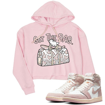 Air Jordan 1 Washed Pink Sneaker Match Tees Get The Bag Sneaker Tees Air Jordan 1 High OG WMNS Washed Pink Tees Women's Shirts Pink 1