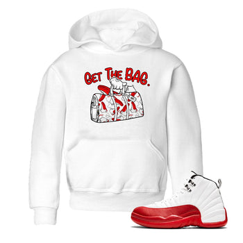 Air Jordan 12 Retro Cherry shirt to match jordans Get The Bag sneaker tees Air Jordan 12 Cherry SNRT Sneaker Release Tees Crew Neck T-ShirtBaby Toddler White 1 T-Shirt