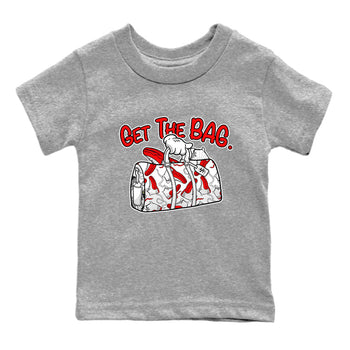Air Jordan 12 Retro Cherry shirt to match jordans Get The Bag sneaker tees Air Jordan 12 Cherry SNRT Sneaker Release Tees Crew Neck T-ShirtBaby Toddler Heather Grey 2 T-Shirt