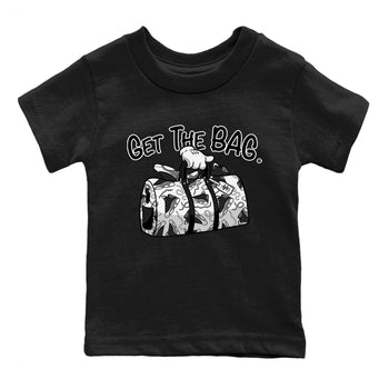 Air Jordan 13 Black Flint Sneaker Match Tees Get The Bag Sneaker Tees Air Jordan 13 Retro Black Flint Sneaker Release Tees Kids Shirts Black 2