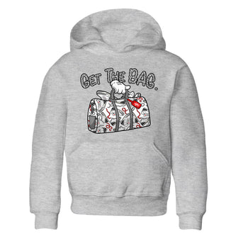 Air Jordan 3 White Cement Sneaker Match Tees Get The Bag Sneaker Tees Air Jordan 3 Retro White Cement Sneaker Release Tees Kids Shirts Heather Grey 2