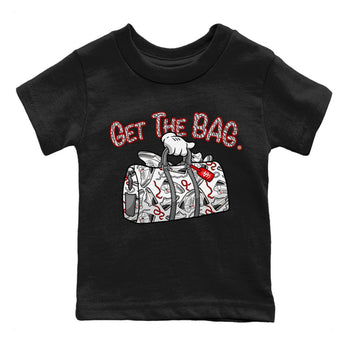Air Jordan 3 White Cement Sneaker Match Tees Get The Bag Sneaker Tees Air Jordan 3 Retro White Cement Sneaker Release Tees Kids Shirts Black 2