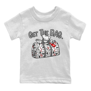 Air Jordan 3 White Cement Sneaker Match Tees Get The Bag Sneaker Tees Air Jordan 3 Retro White Cement Sneaker Release Tees Kids Shirts White 2