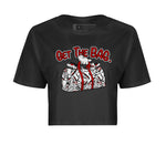 Jordan 4 Red Cement Tees Outfits Get The Bag Sneaker Tees Air Jordan 4 Red Cement Sneaker Release Tees Women's Shirts Black 2