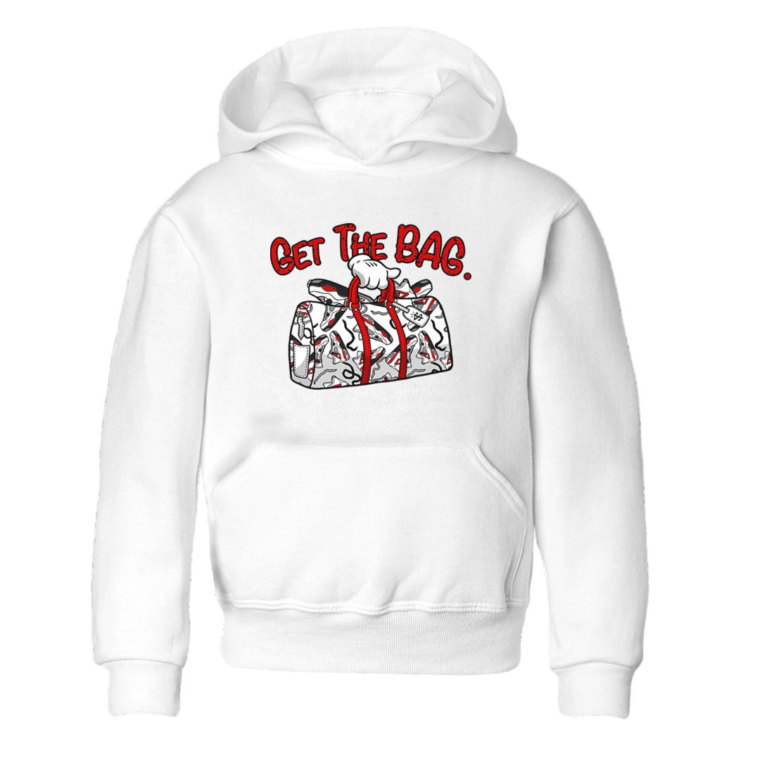 Jordan 4 Red Cement Tees Outfits Get The Bag Sneaker Tees Air Jordan 4 Red Cement Sneaker Release Tees Kids Shirts White 2