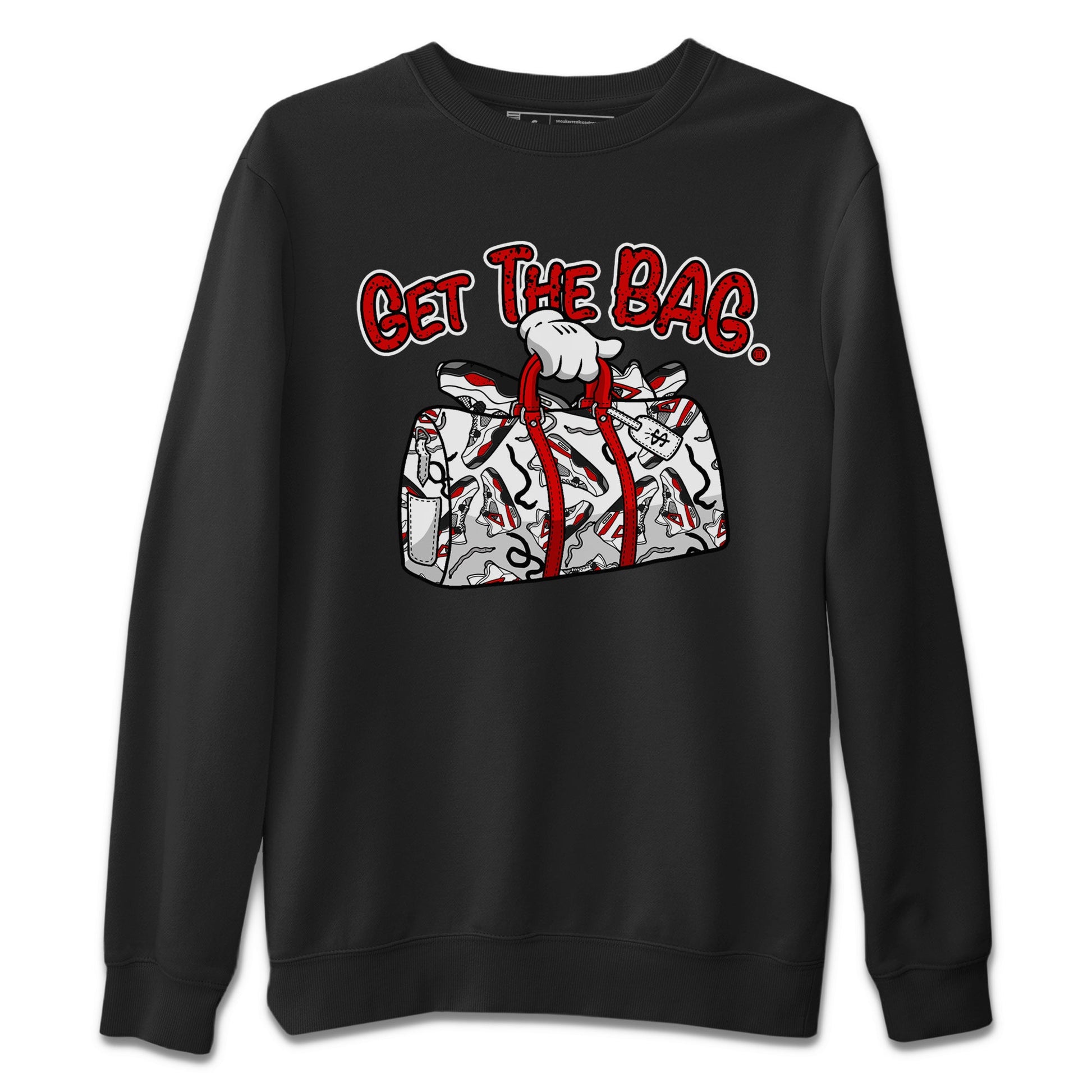 Jordan 4 Red Cement Tees Outfits Get The Bag Sneaker Tees Air Jordan 4 Red Cement Sneaker Release Tees Unisex Shirts Black 2
