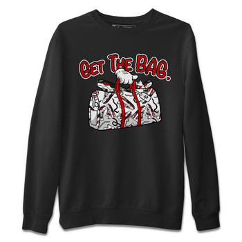 Jordan 4 Red Cement Tees Outfits Get The Bag Sneaker Tees Air Jordan 4 Red Cement Sneaker Release Tees Unisex Shirts Black 2
