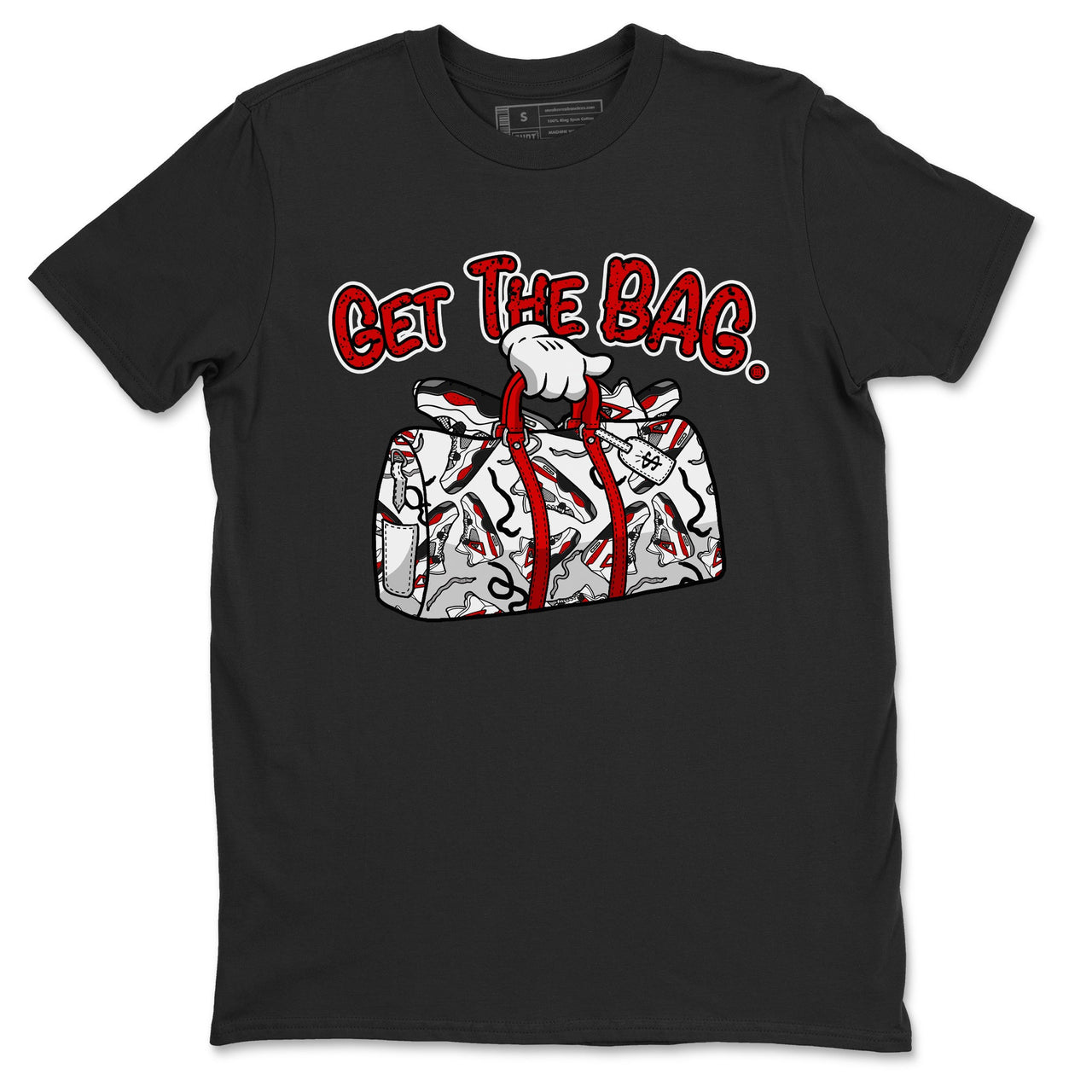 Get The Bag Unisex Tops Air Jordan 4 Red Cement SNRT Sneaker Tshirts