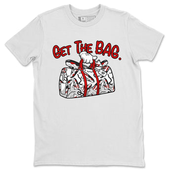 Jordan 4 Red Cement Tees Outfits Get The Bag Sneaker Tees Air Jordan 4 Red Cement Sneaker Release Tees Unisex Shirts White 2