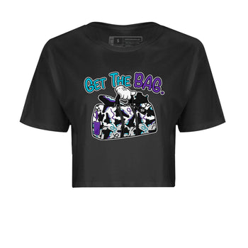AJ6 Aqua Sneaker Match Tees Get The Bag Sneaker Tees Air Jordan 6 Aqua SNRT Sneaker Release Tees Women's Shirts Black 2