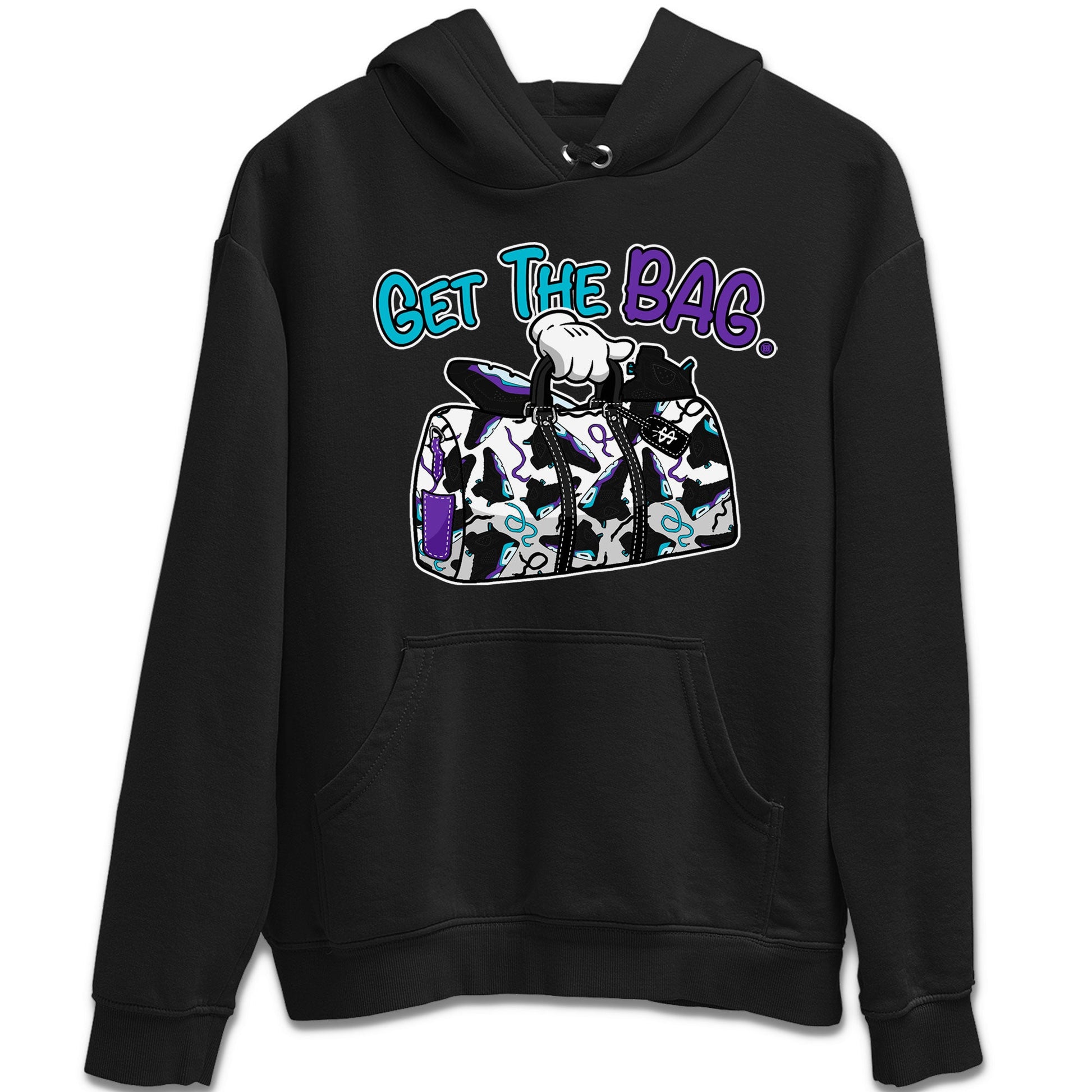 AJ6 Aqua Sneaker Match Tees Get The Bag Sneaker Tees Air Jordan 6 Aqua SNRT Sneaker Release Tees Unisex Shirts Black 2