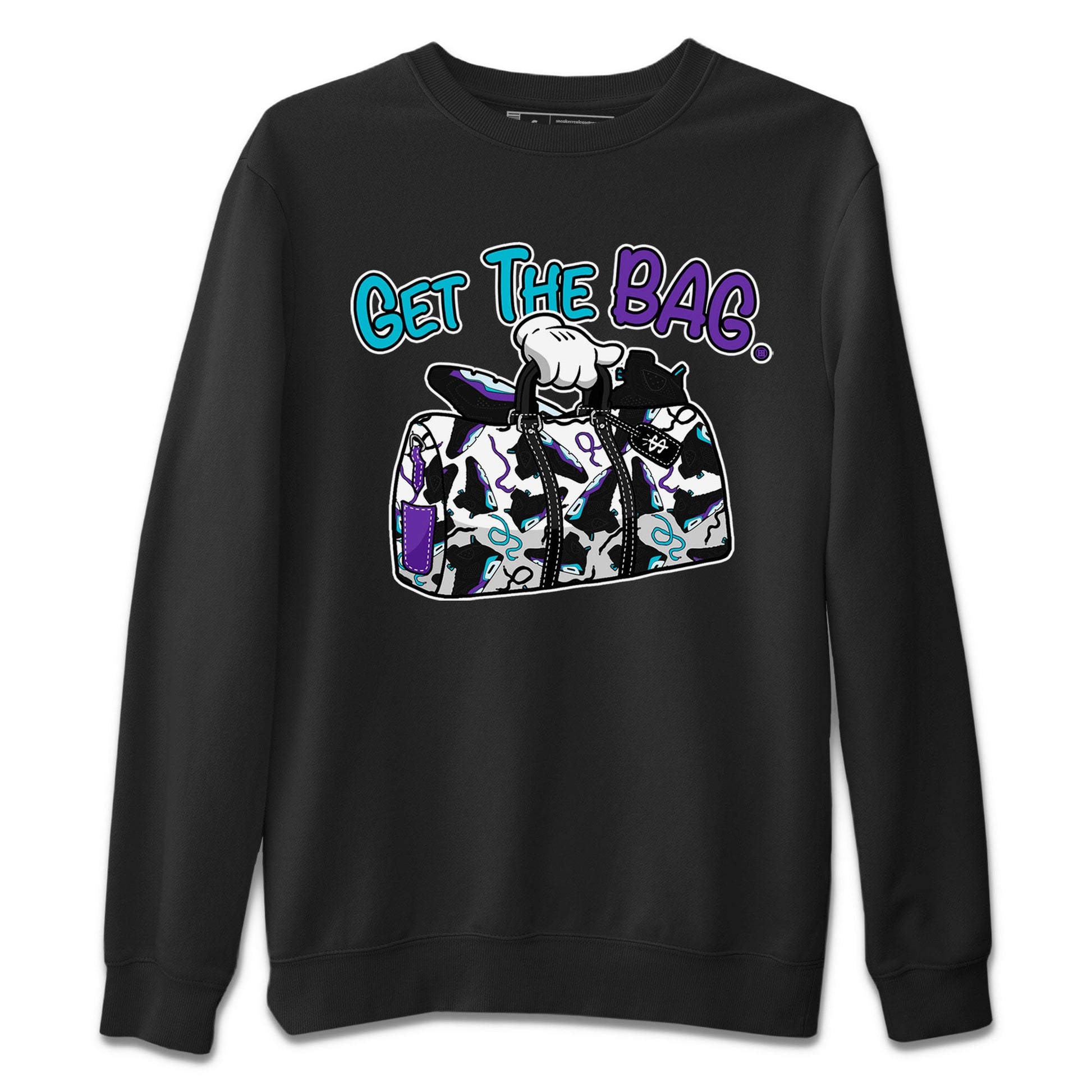 AJ6 Aqua Sneaker Match Tees Get The Bag Sneaker Tees Air Jordan 6 Aqua SNRT Sneaker Release Tees Unisex Shirts Black 2