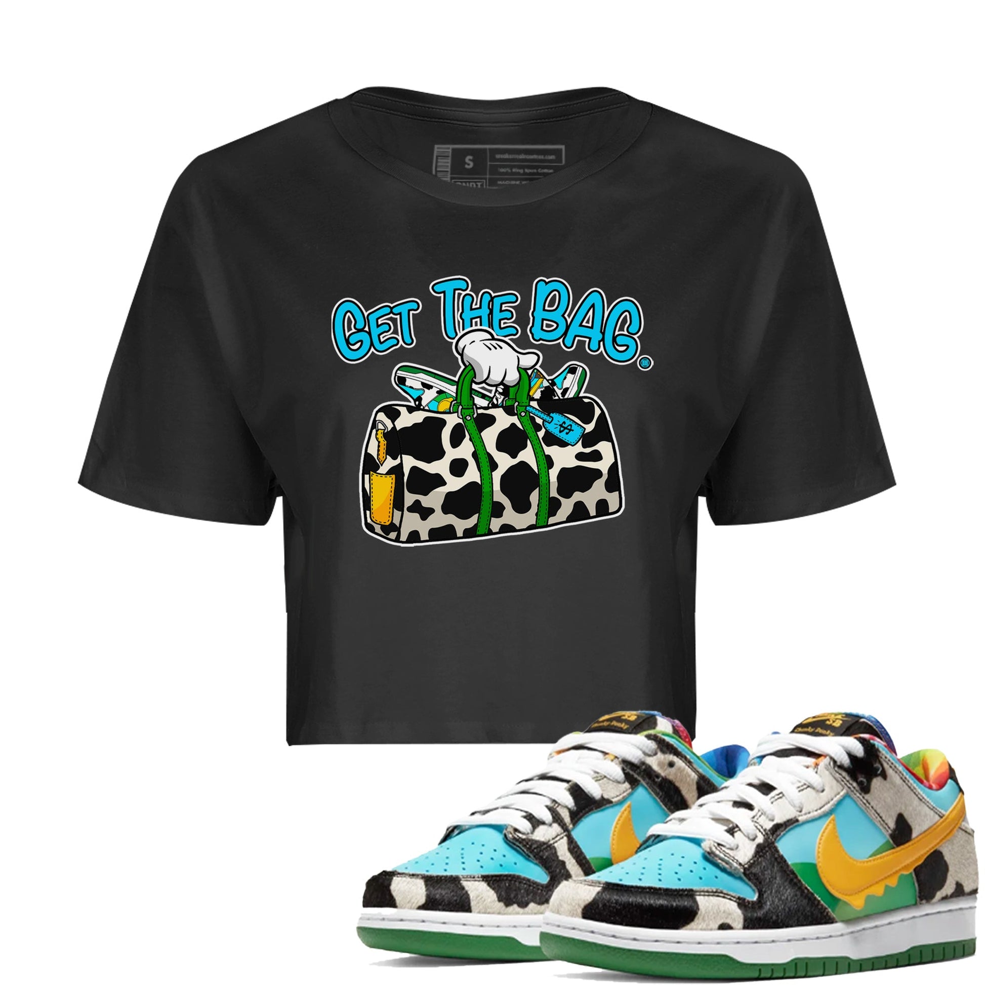 Dunk Chunky Dunky Tee Get The Bag Sneaker Tees Dunk Chunky Dunky Sneaker Release Tees Women's Shirts Black 1