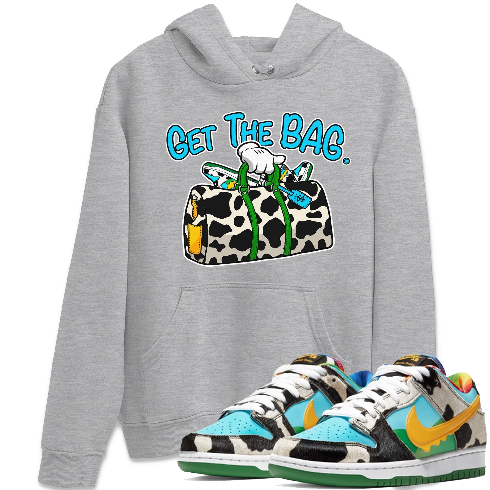 Dunk Chunky Dunky Tee Get The Bag Sneaker Tees Dunk Chunky Dunky Sneaker Release Tees Unisex Shirts Heather Grey 1