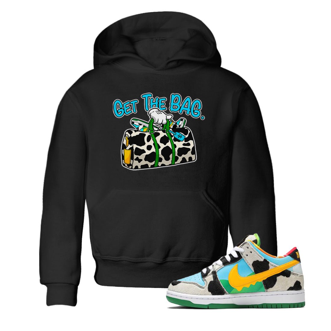 Dunk Chunky Dunky Tee Get The Bag Sneaker Tees Dunk Chunky Dunky Sneaker Release Tees Kids Shirts Black 1