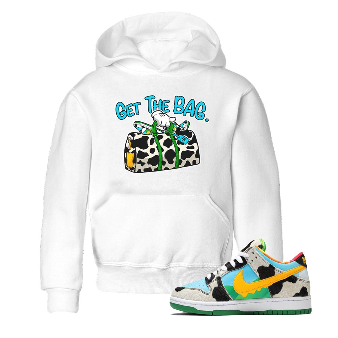 Dunk Chunky Dunky Tee Get The Bag Sneaker Tees Dunk Chunky Dunky Sneaker Release Tees Kids Shirts White 1
