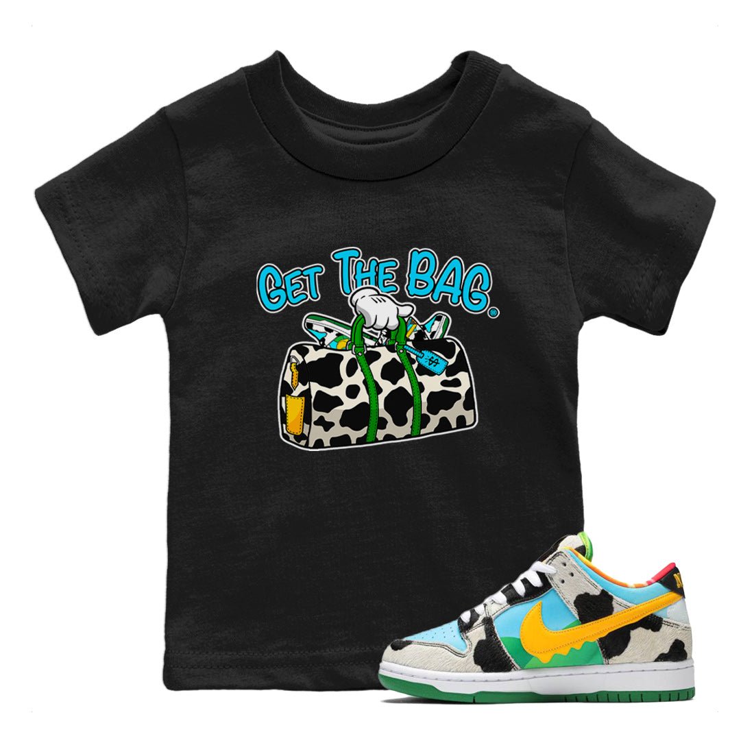 Dunk Chunky Dunky Tee Get The Bag Sneaker Tees Dunk Chunky Dunky Sneaker Release Tees Kids Shirts Black 1