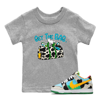 Dunk Chunky Dunky Tee Get The Bag Sneaker Tees Dunk Chunky Dunky Sneaker Release Tees Kids Shirts Heather Grey 1