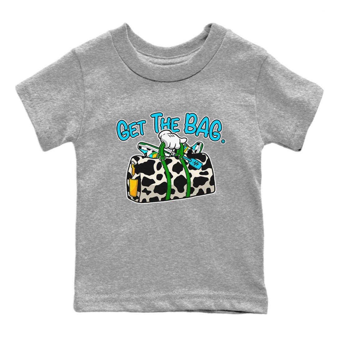 Dunk Chunky Dunky Tee Get The Bag Sneaker Tees Dunk Chunky Dunky Sneaker Release Tees Kids Shirts Heather Grey 2
