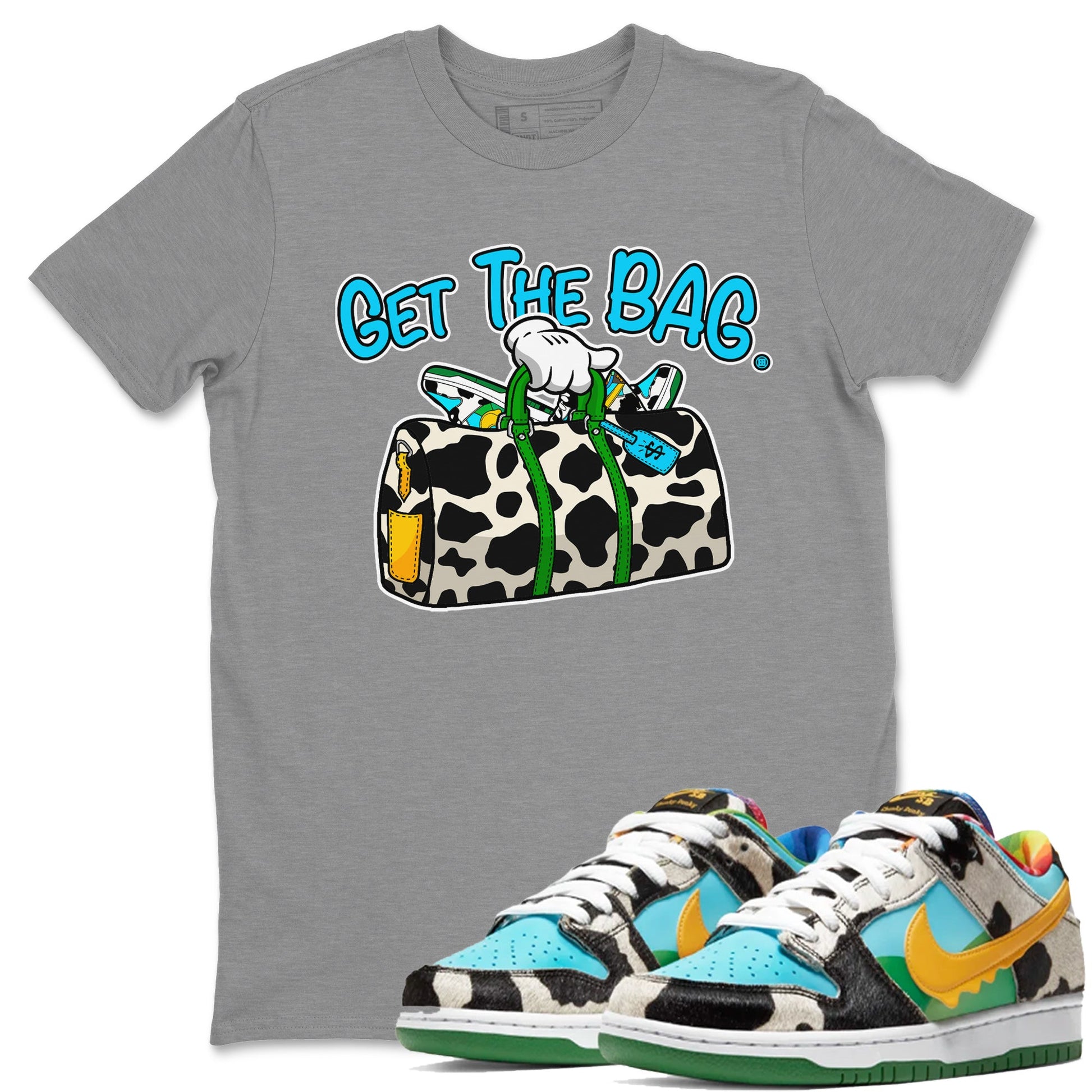 Dunk Chunky Dunky Tee Get The Bag Sneaker Tees Dunk Chunky Dunky Sneaker Release Tees Unisex Shirts Heather Grey 1