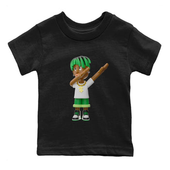 Air Jordan 1 Celtics Sneaker Match Tees Get'em Boy Sneaker Tees AJ1 High OG Lucky Green Sneaker Release Tees Kids Shirts Black 2