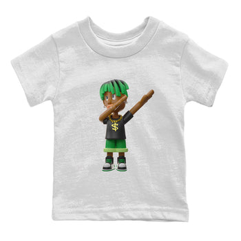Air Jordan 1 Celtics Sneaker Match Tees Get'em Boy Sneaker Tees AJ1 High OG Lucky Green Sneaker Release Tees Kids Shirts White 2