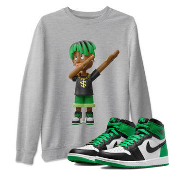Air Jordan 1 Celtics Sneaker Match Tees Get'em Boy Sneaker Tees AJ1 High OG Lucky Green Sneaker Release Tees Unisex Shirts Heather Grey 1