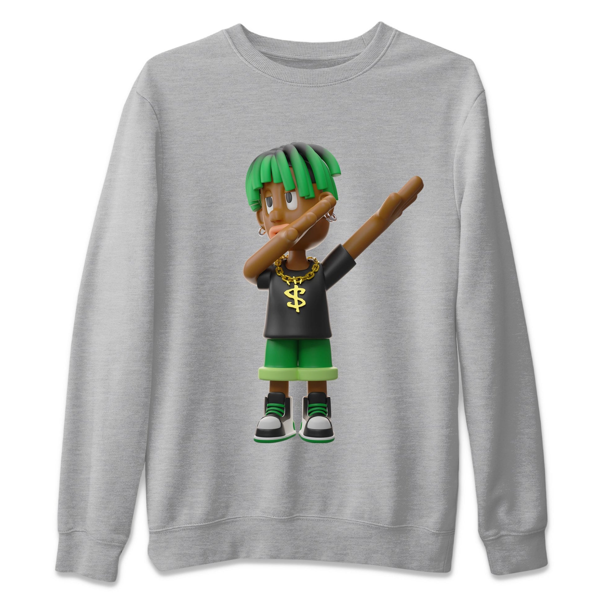Air Jordan 1 Celtics Sneaker Match Tees Get'em Boy Sneaker Tees AJ1 High OG Lucky Green Sneaker Release Tees Unisex Shirts Heather Grey 2